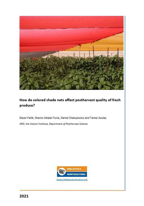 How do colored shade nets affect postharvest quality of fresh produce?