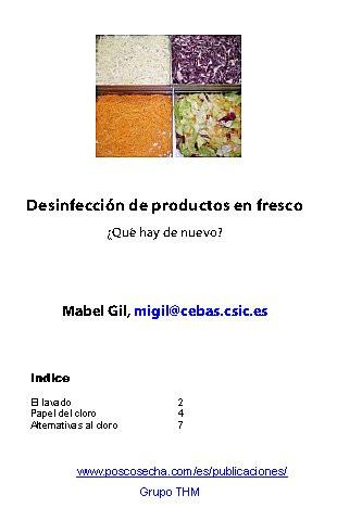 Desinfección de productos en fresco