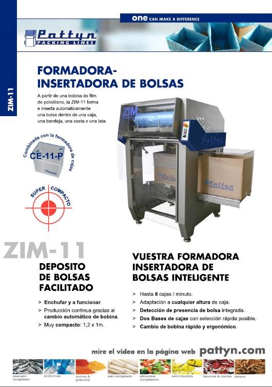 Formadora insertadora de bolsas inteligente ZIM-11