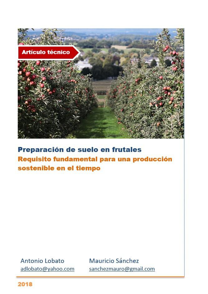 Preparación de suelo en frutales