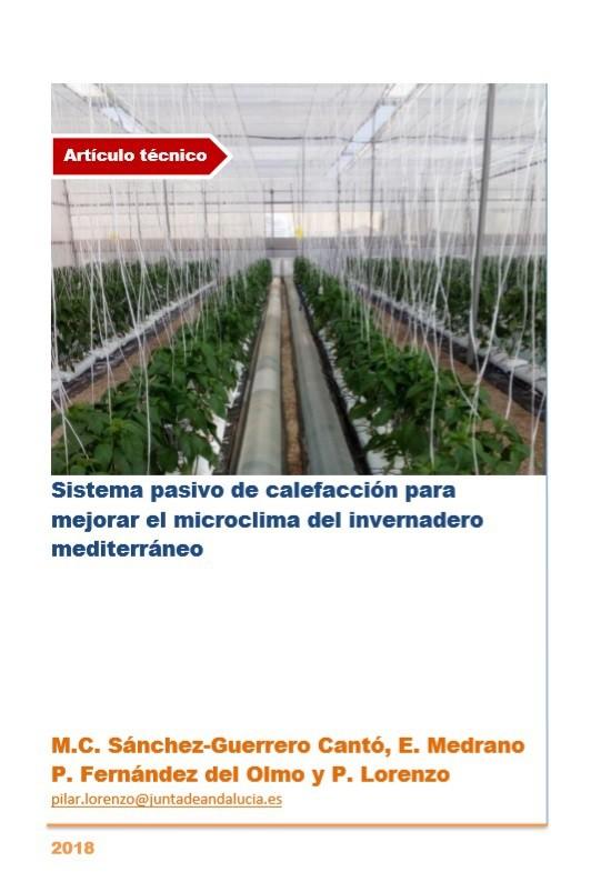 Sistema pasivo de calefacción para mejorar el microclima del invernadero mediterráneo