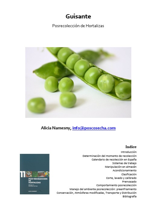 Guisante. Posrecolección de Hortalizas