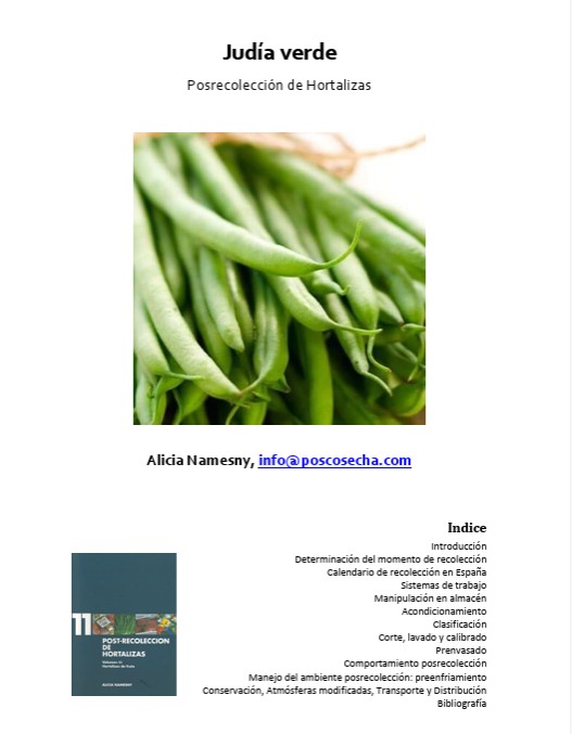 Judías Verdes. Posrecolección de Hortalizas