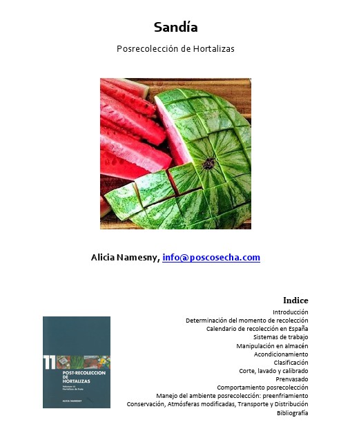 Sandía. Posrecolección de Hortalizas